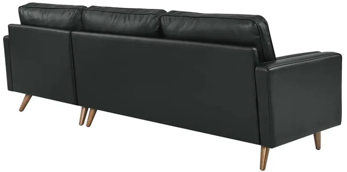 Valour 98" Leather Sectional Sofa