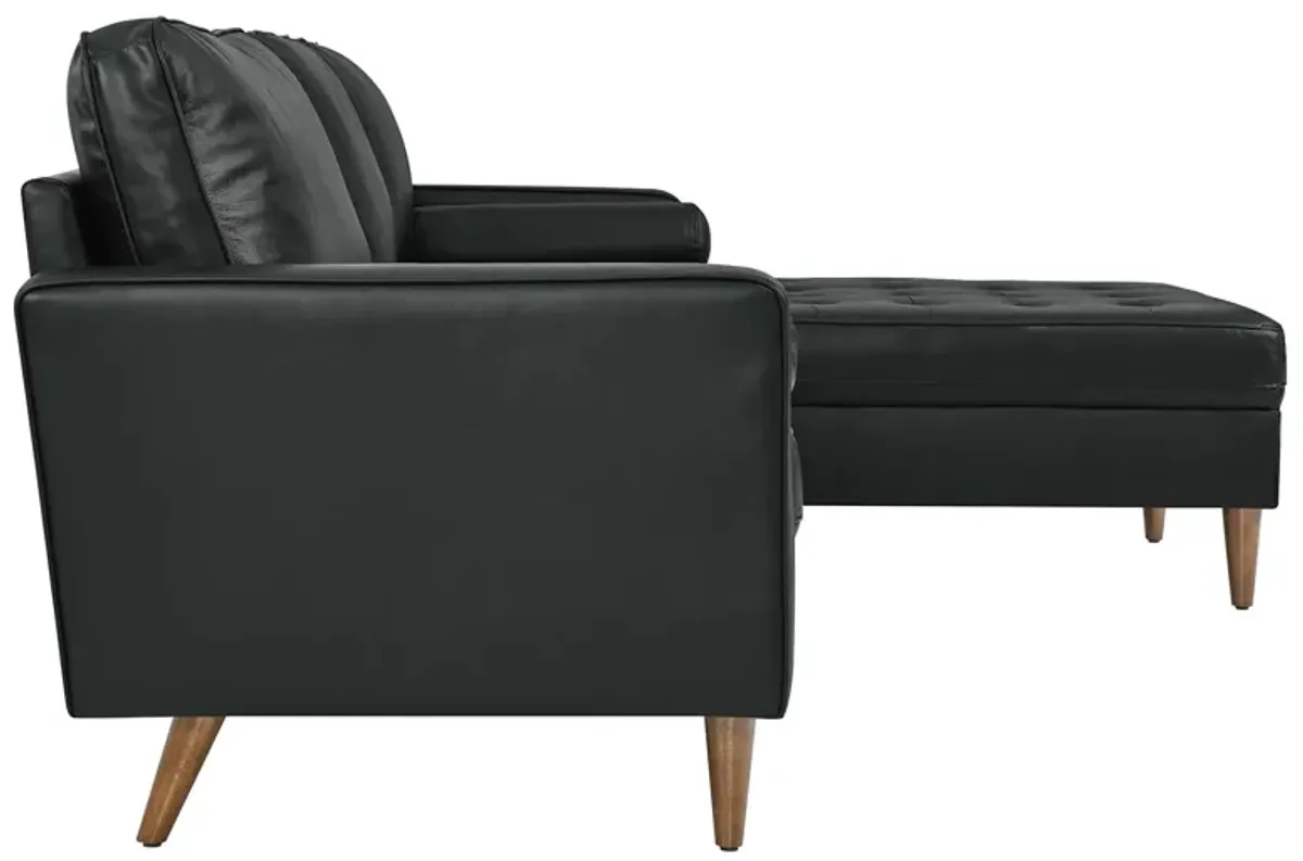 Valour 98" Leather Sectional Sofa