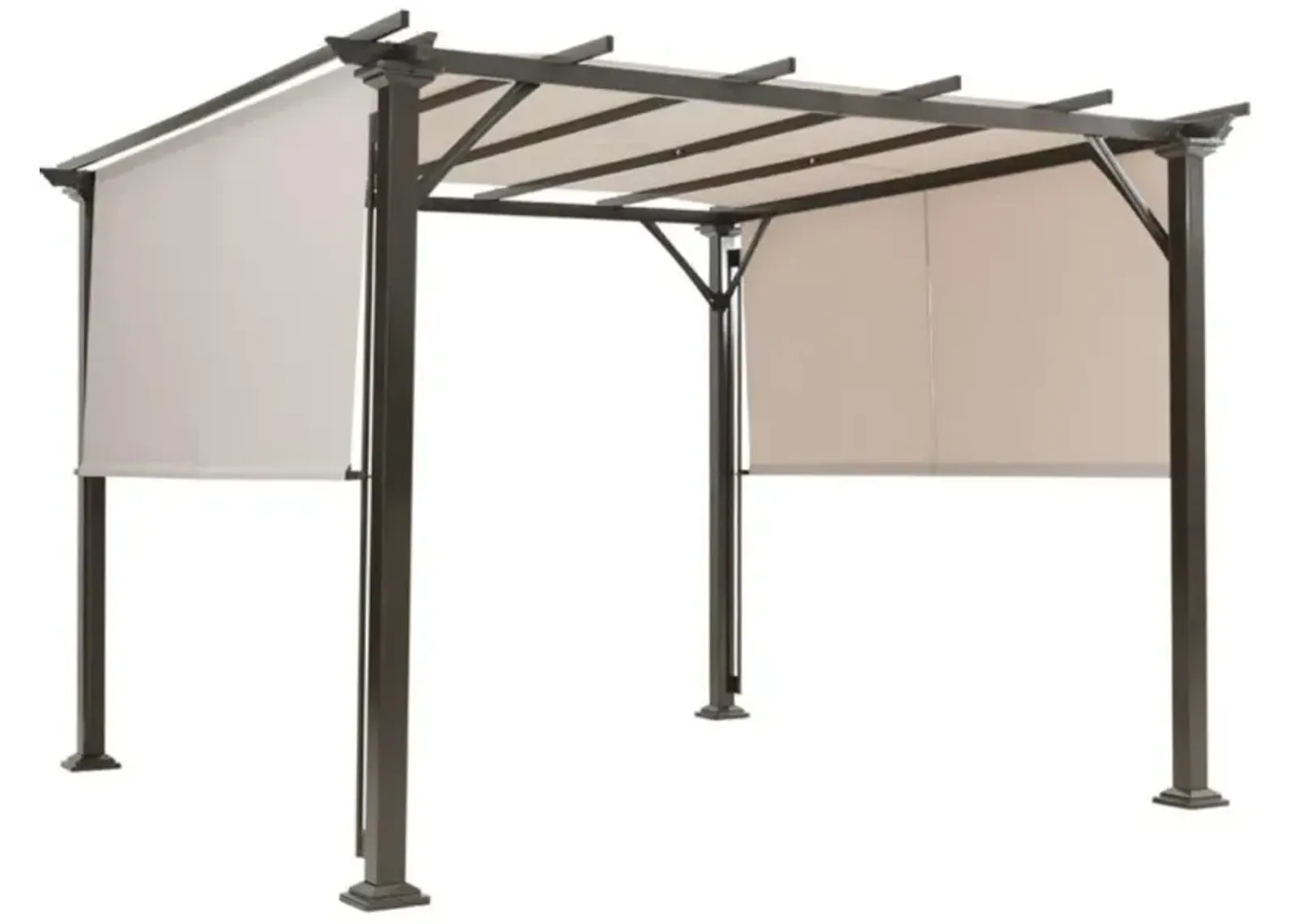 Hivvago 10 x 10 Feet Metal Frame Patio Furniture Shelter-Beige