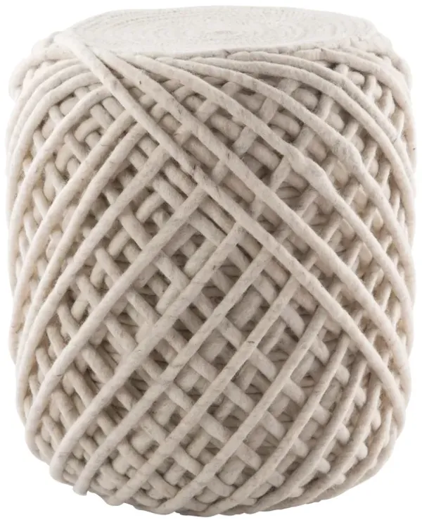 SCANDINAVIA POUF CYL White Gry