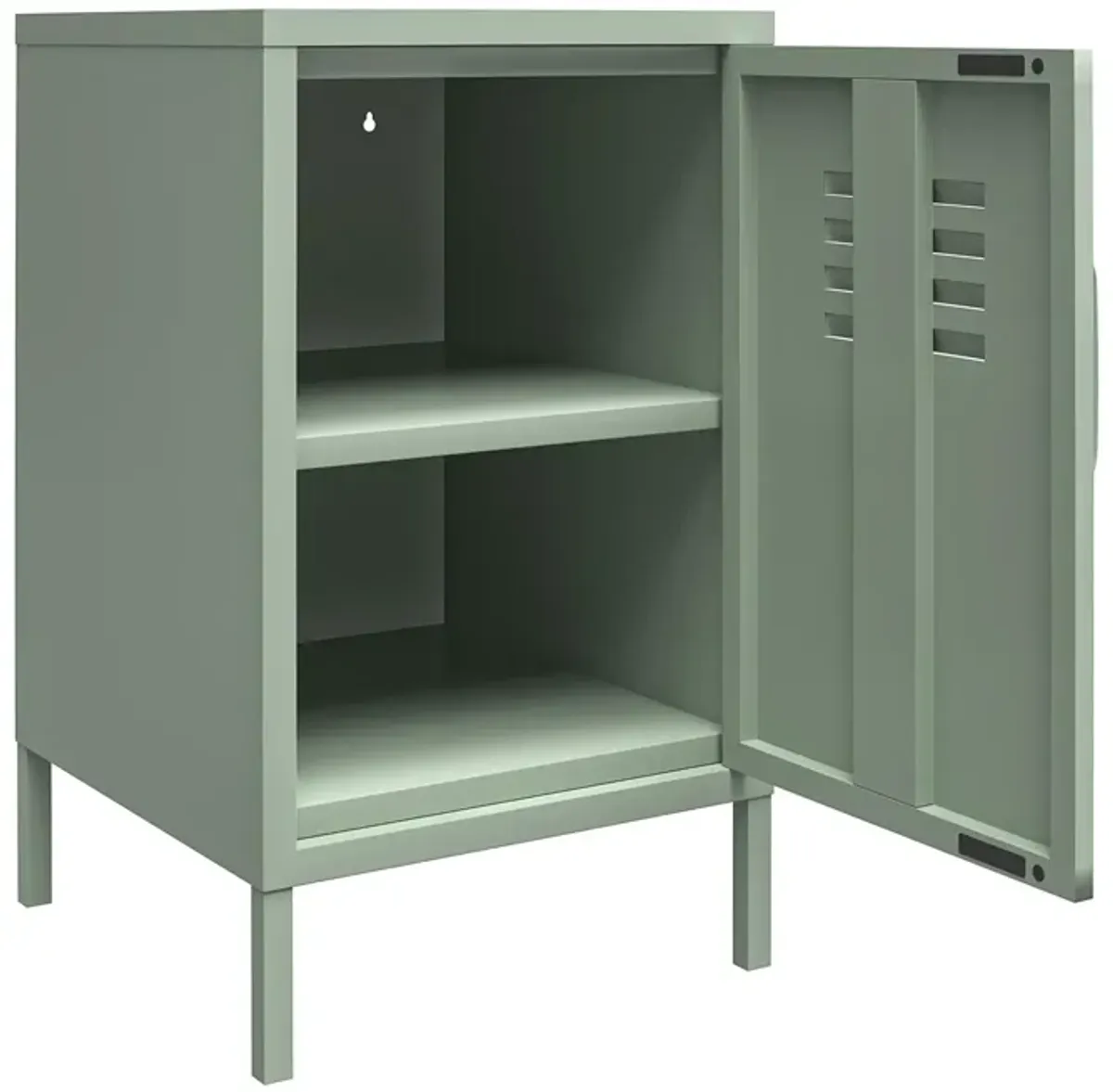 RealRooms Shadwick 1 Door Metal Locker Style Livingroom End Table