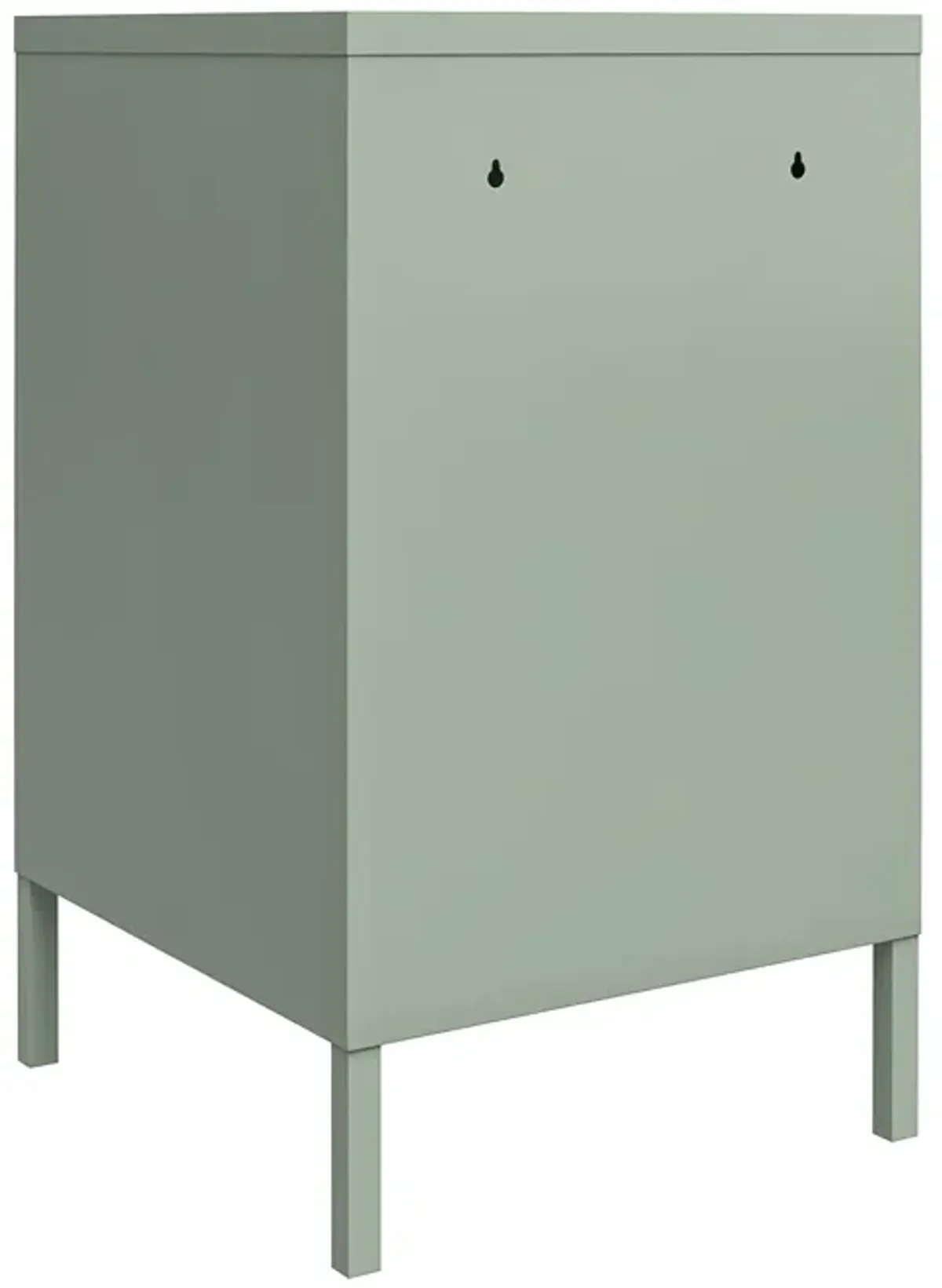 RealRooms Shadwick 1 Door Metal Locker Style Livingroom End Table