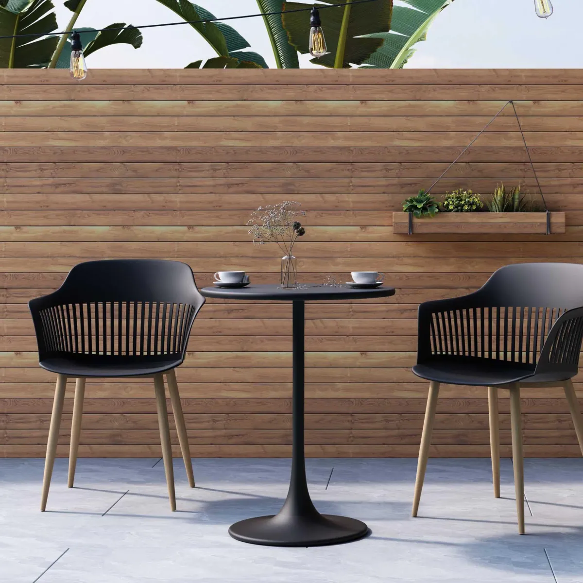 KURV® OUTDOOR & INDOOR ROUND 24" STEEL BISTRO TABLE