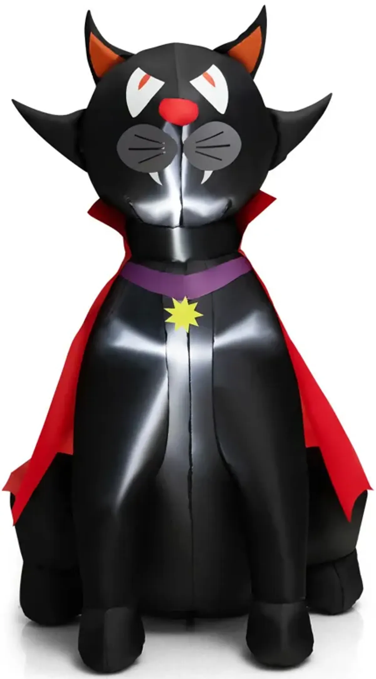 4.7 Feet Halloween Inflatable Vampire Cat with Red Cloak