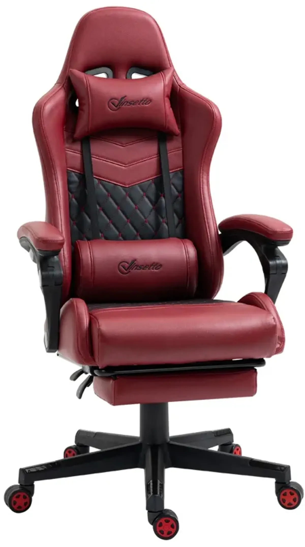 Red Gaming Throne: Reclining Chair with Lumbar Support and PU Leather