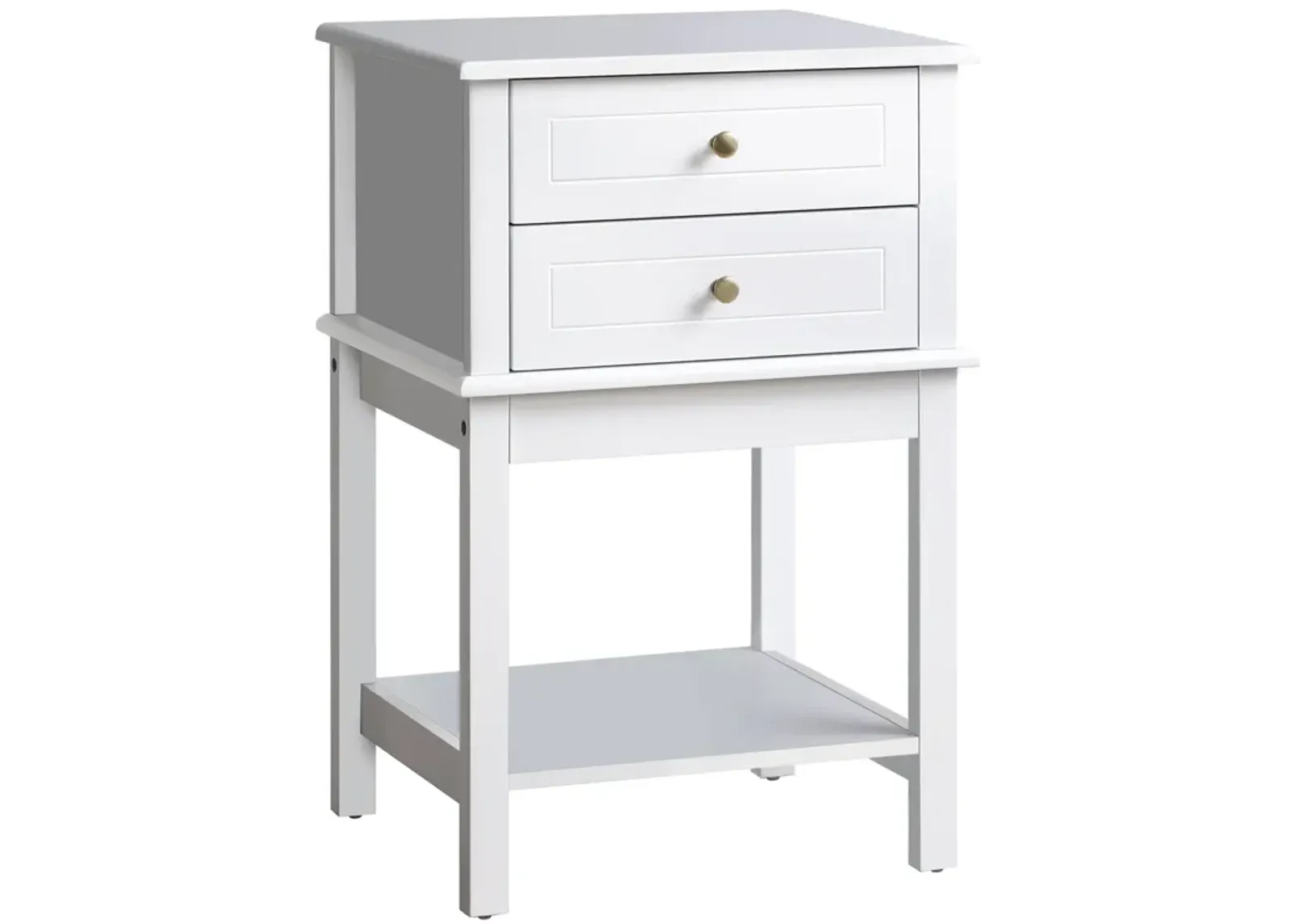 White Side Storage: Modern Sofa Table with Drawers for Living Room