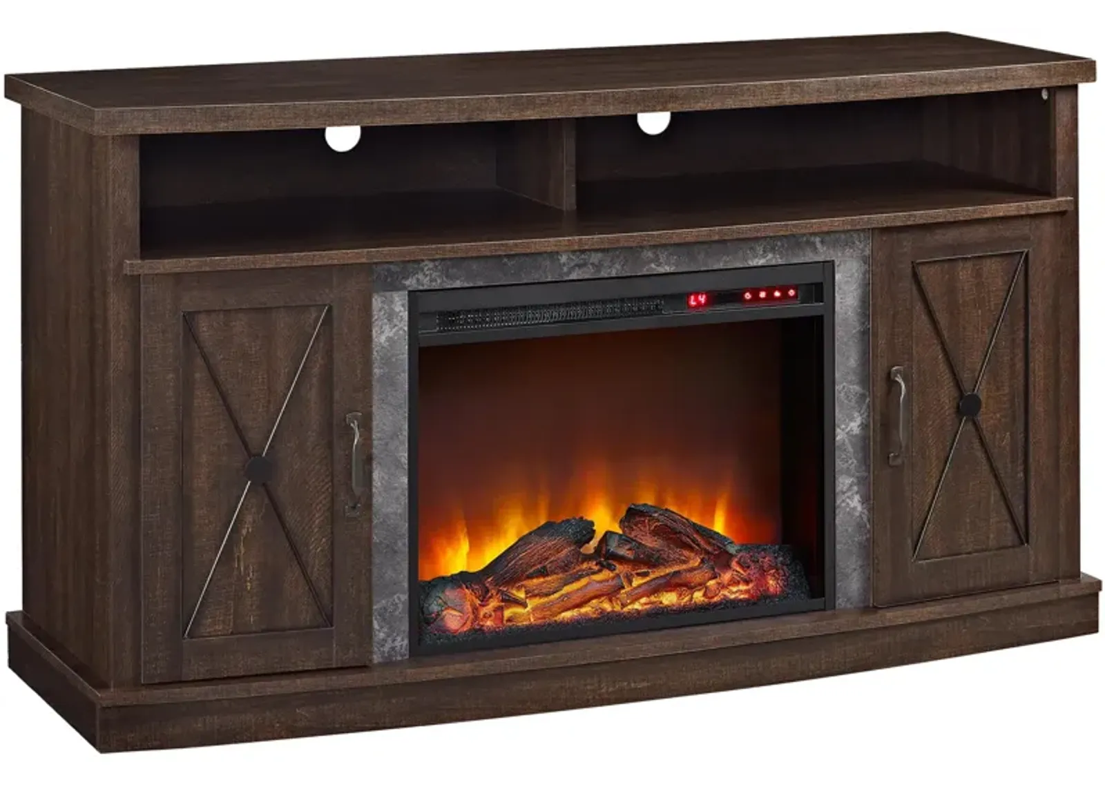 Barrow Creek Electric Fireplace Space Heater TV Stand for TVs up to 60"