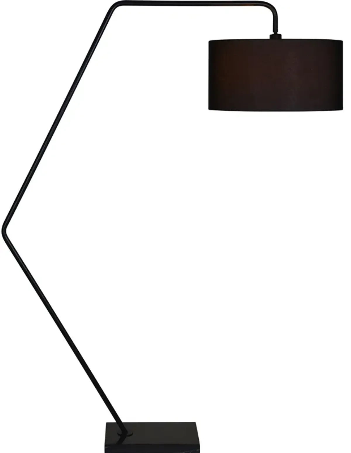 65.25" Matte Black Contemporary Floor Lamp