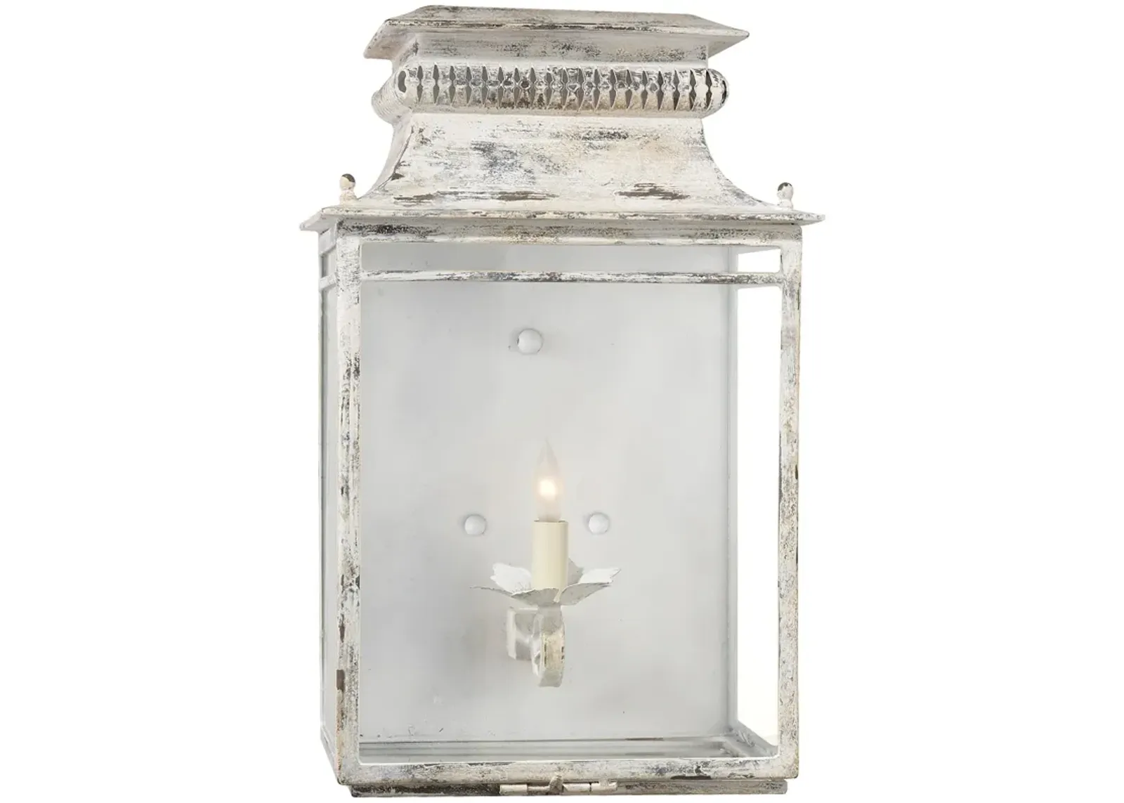 Flea Market Lantern in Old White