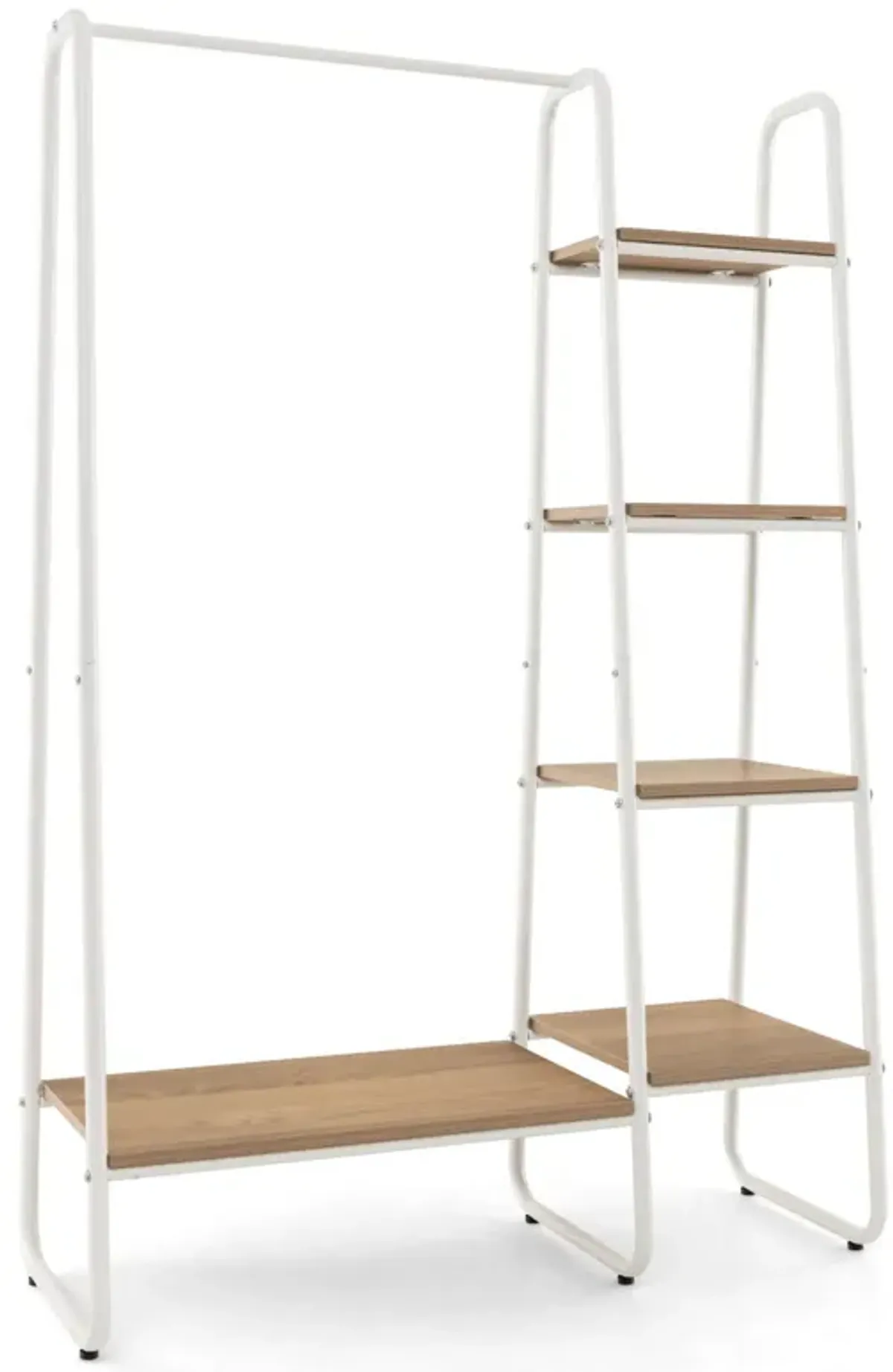 Clothes Rack Free Standing Storage Tower with Hanging Bar