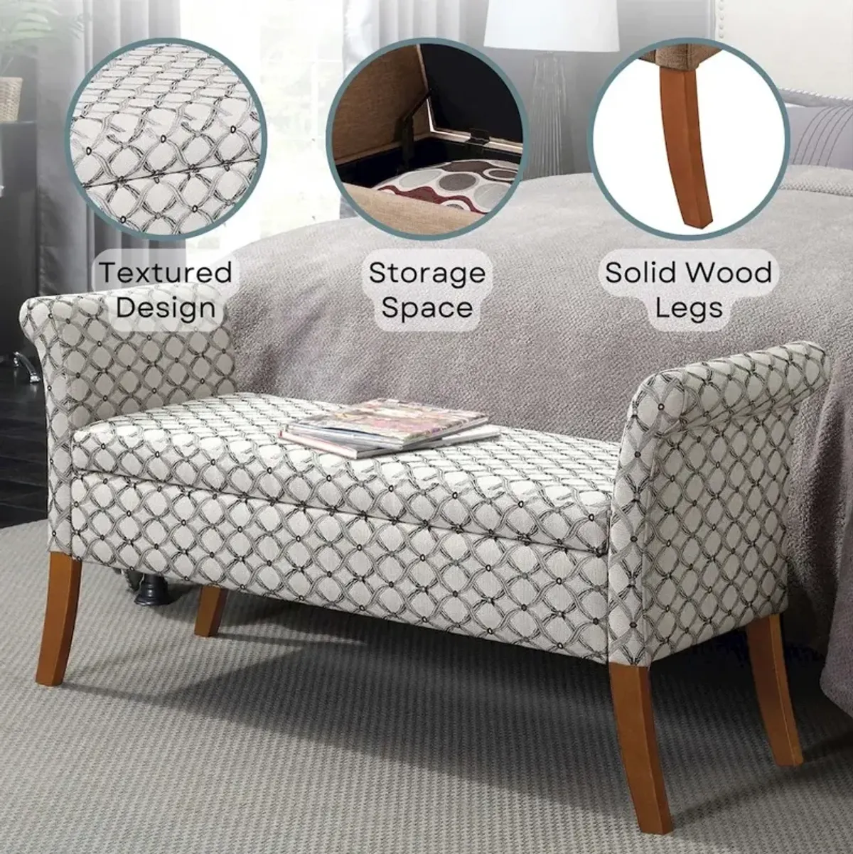 Convience Concept, Inc. Designs4Comfort Garbo Storage Bench