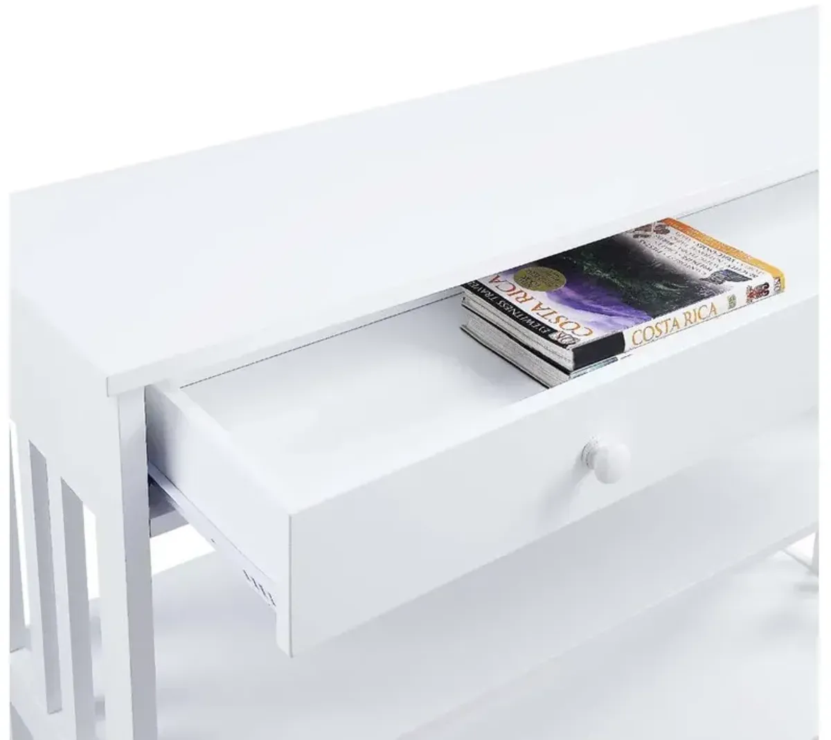 Convience Concept, Inc. Mission 1 Drawer Console Table with Shelves