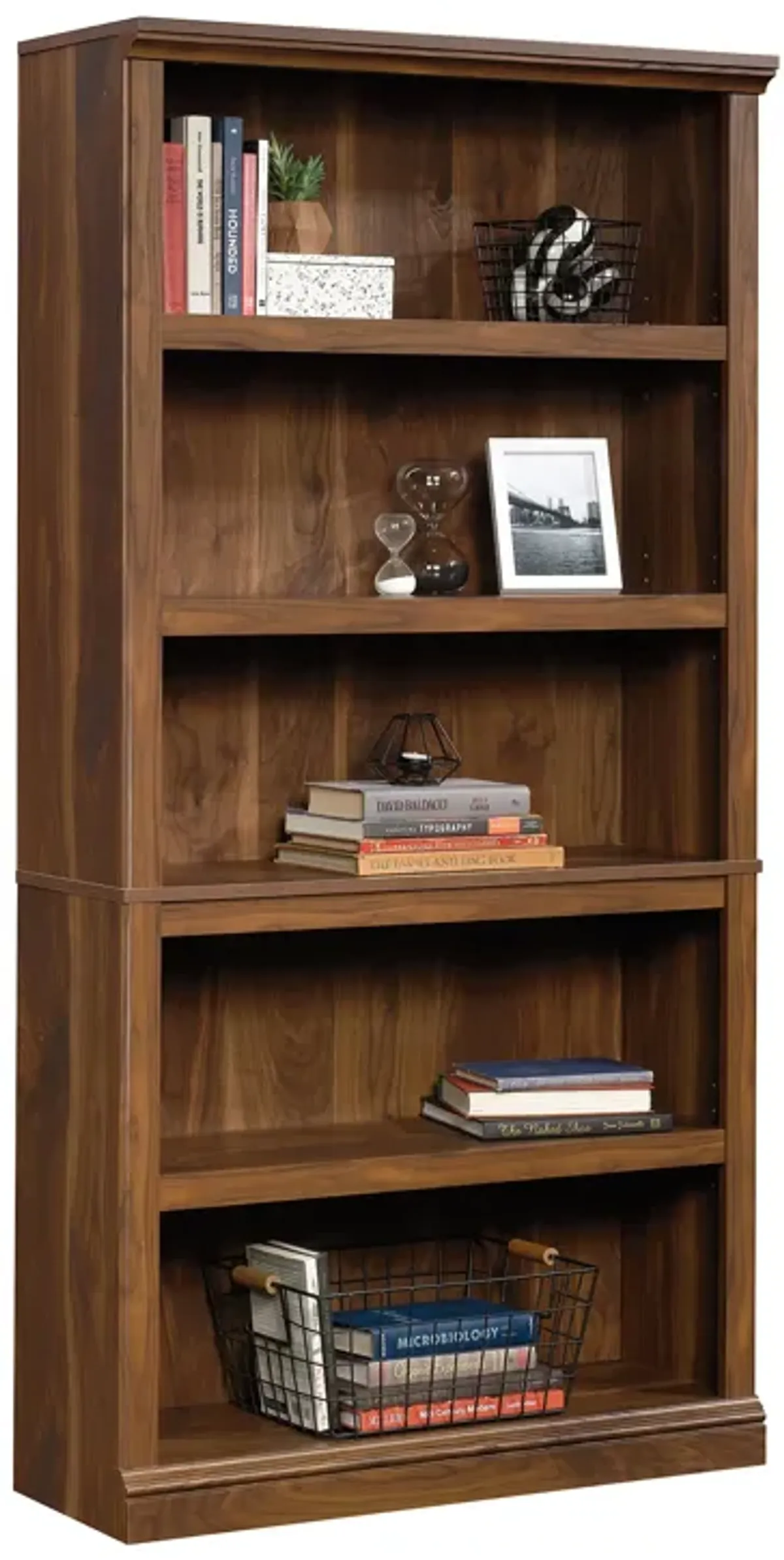 5 Shelf Bookcase In Walnut