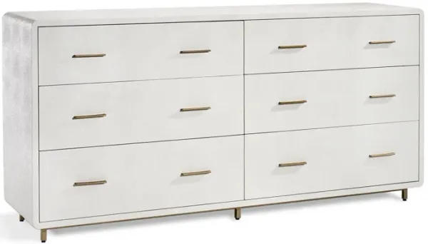 Calypso 6 Drawer Chest - Bone