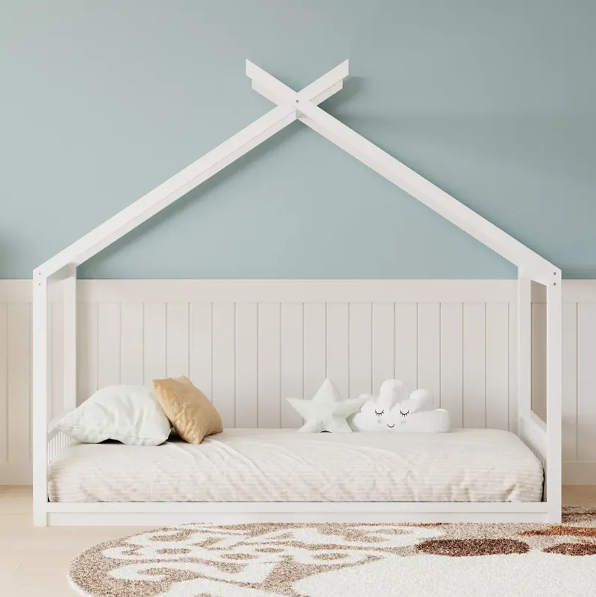 Merax Montessori Style House Floor Bed
