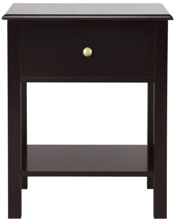 Hivago Nightstand End Table with Drawer and Shelf