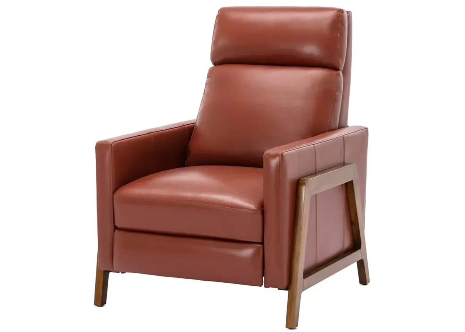 Comfort Pointe Reed Leather Push Back Recliner - Caramel