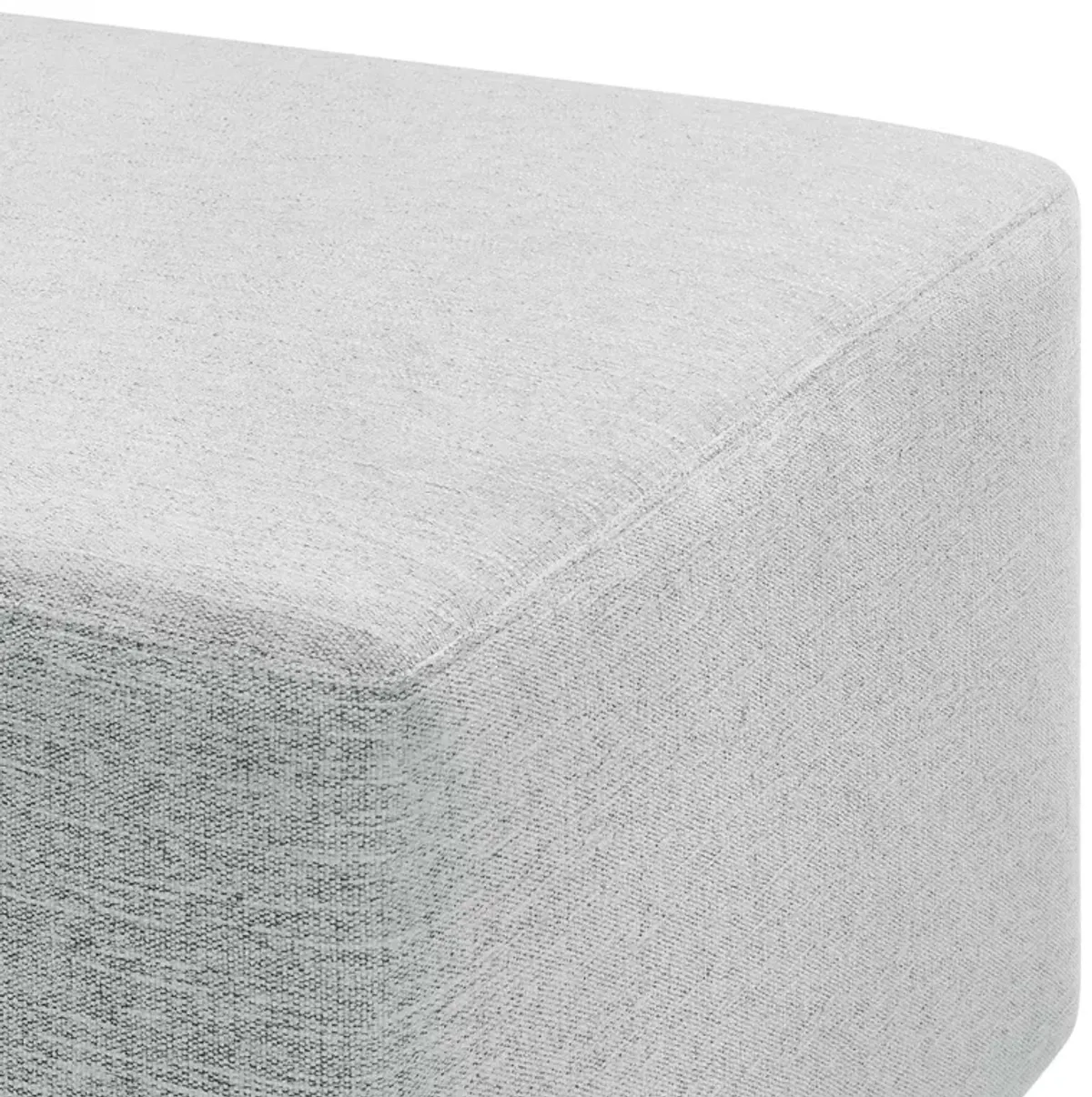 Callum Large 28" Square Woven Heathered Fabric Upholstered Ottoman