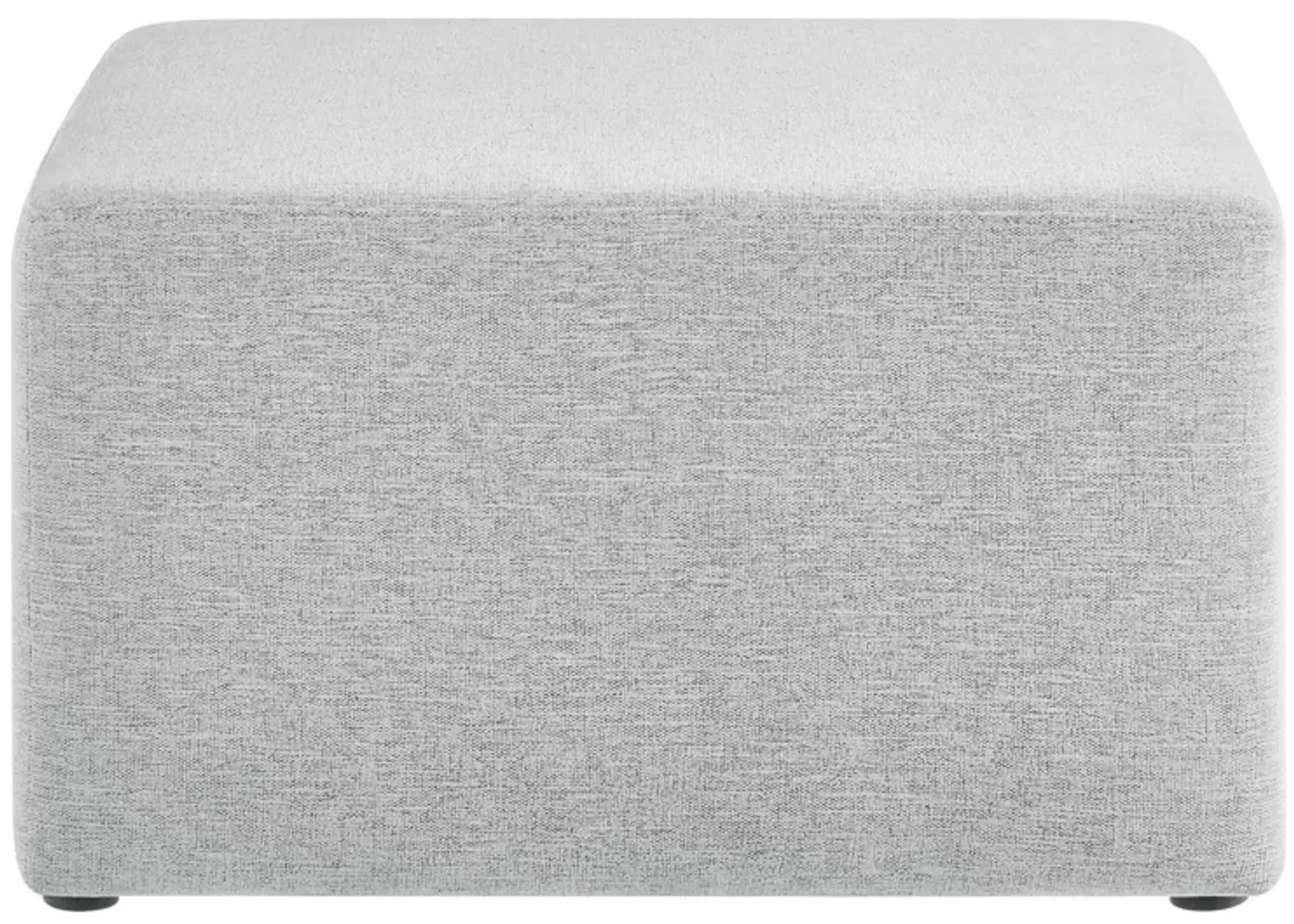 Callum Large 28" Square Woven Heathered Fabric Upholstered Ottoman