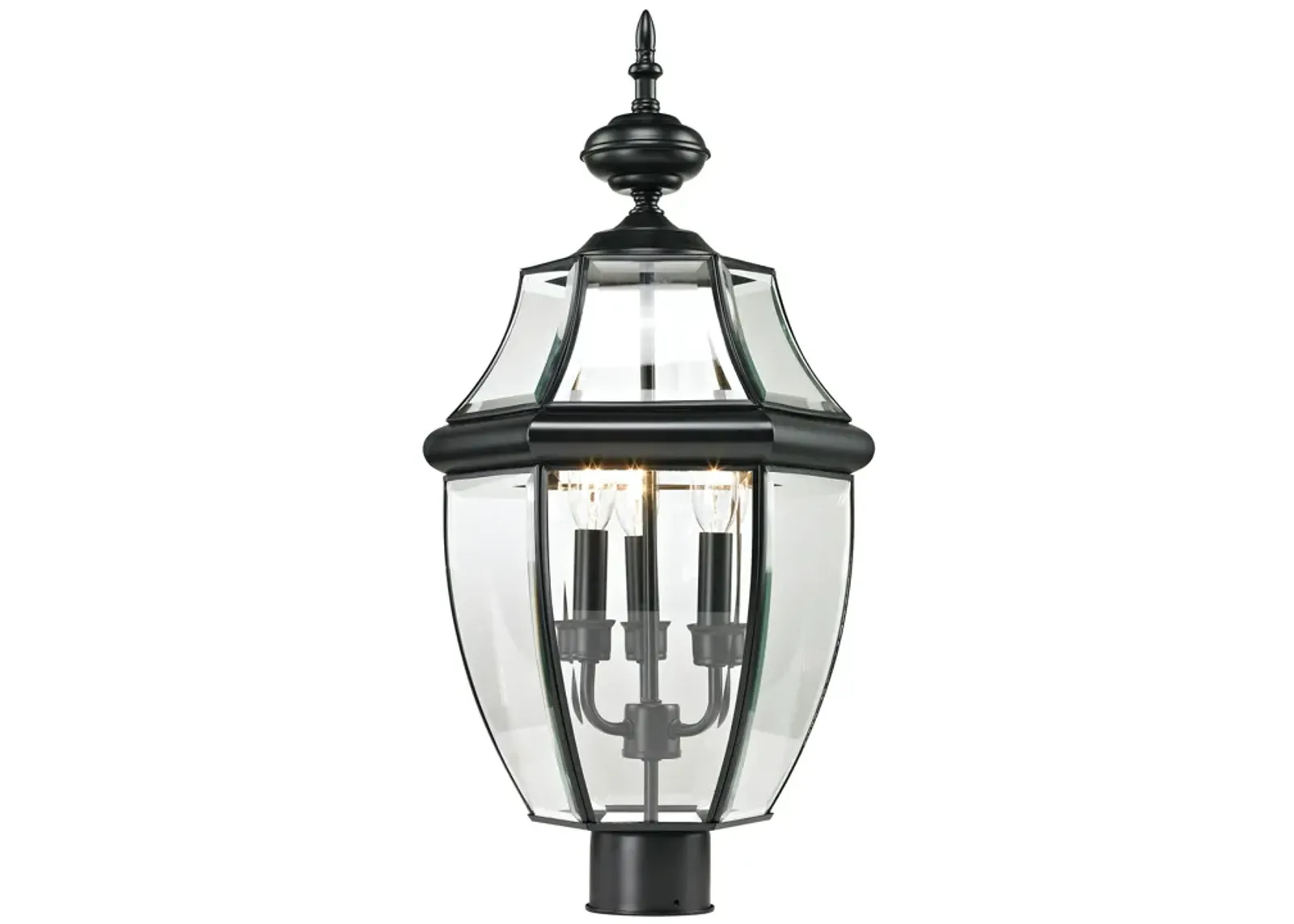 Ashford 23'' High 3-Light Black Outdoor Post Light