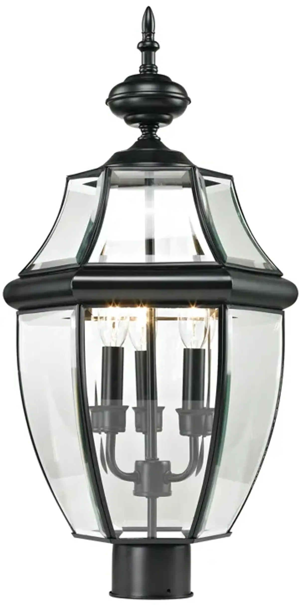 Ashford 23'' High 3-Light Black Outdoor Post Light