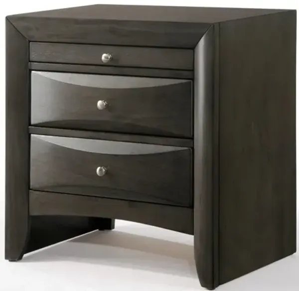 Solid Wood Nightstand with 2 Drawers – Durable Bedside Cabinet