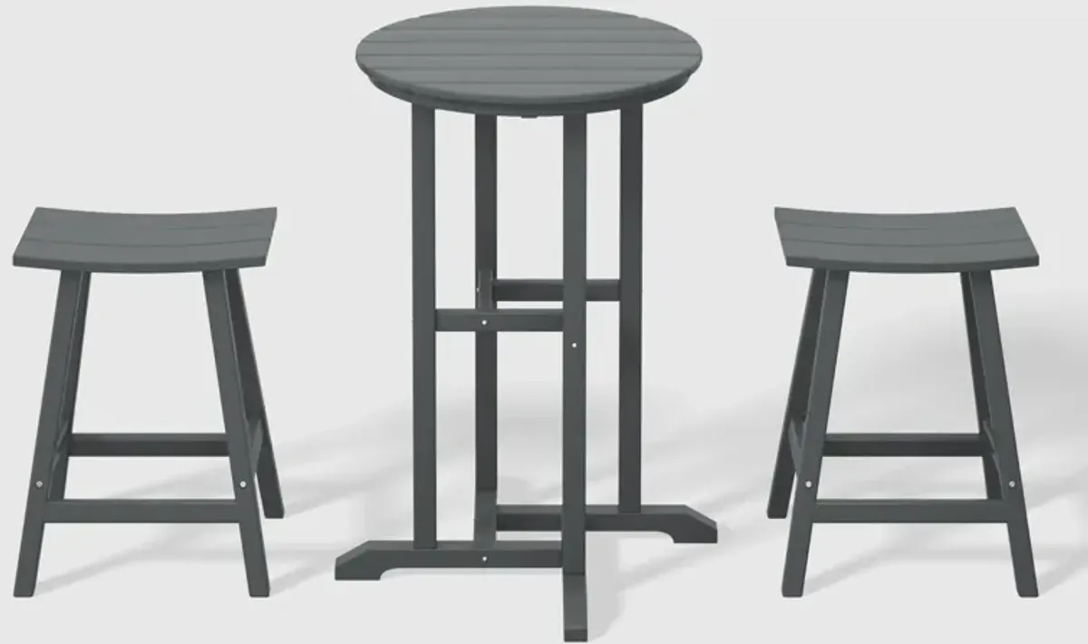 WestinTrends Outdoor Patio Counter Height Bar Stools Bistro Bar Table Set