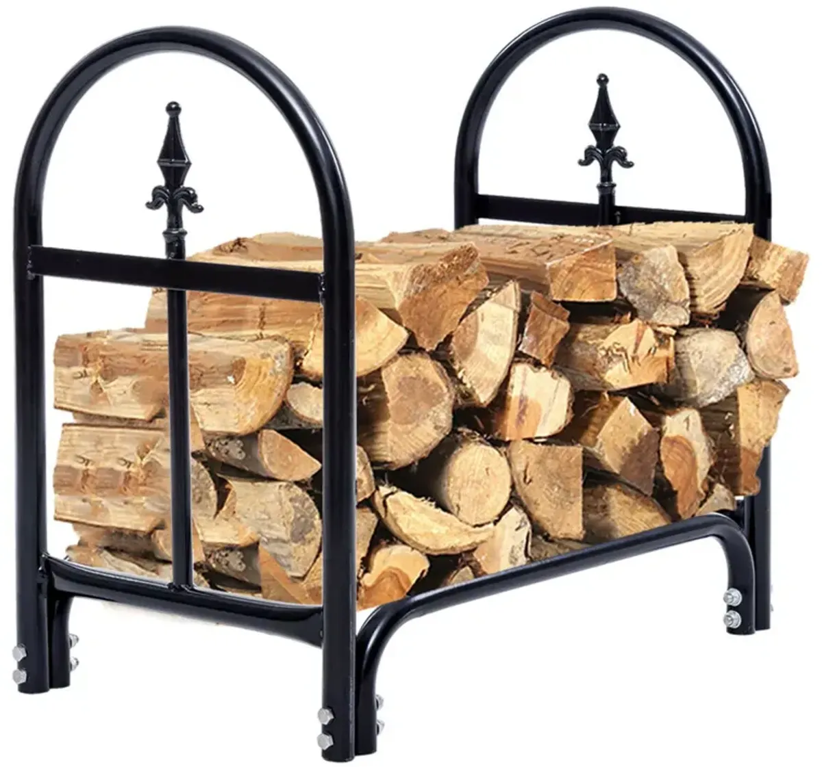 2 Feet Outdoor Heavy Duty Steel Firewood Storage Holder