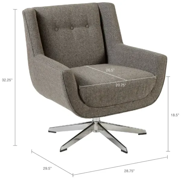 Streamdale Nina Swivel Lounge Chair, Star Based Swivel