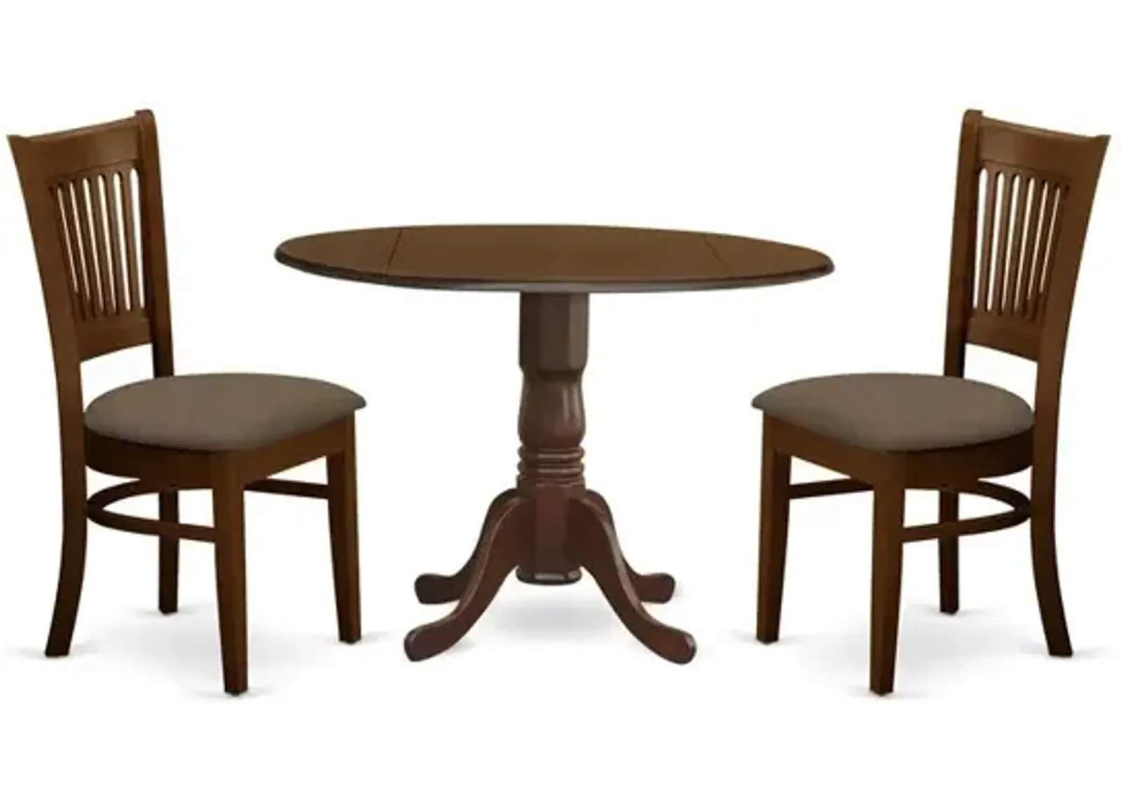 East West Furniture DLVA3-ESP-C 3 Pc2-drop-leaf Dining Table and 2 Dining Chairs