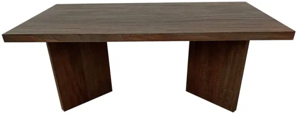 Anisa Coffee Table, 50 Inch Rectangular, Brown Solid Mango Wood Plank Style - Benzara