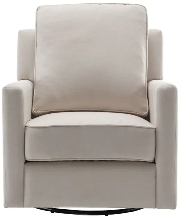 Camelot Swivel Glider Club Chair - Brown and White Stripe