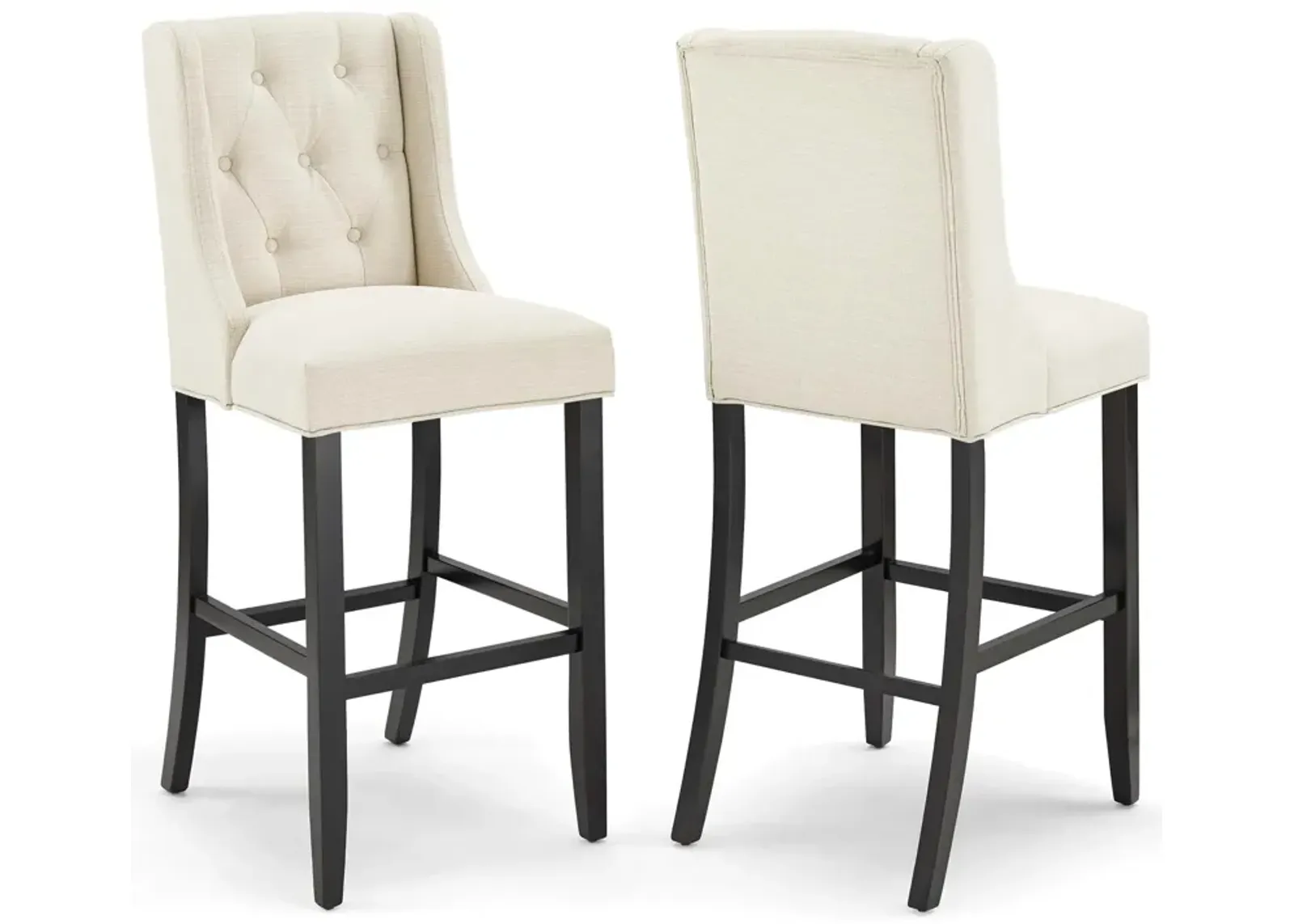 Baronet Bar Stool Upholstered Fabric Set of 2