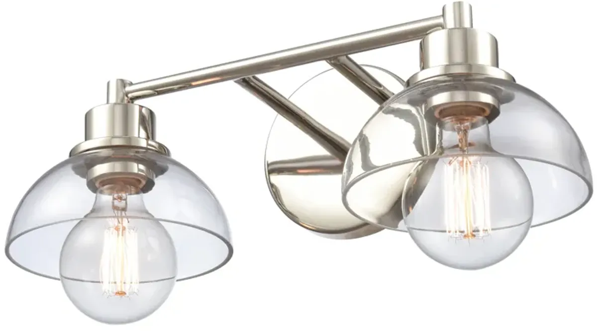 Julian 16'' Wide Silver 2-Light Vanity Light