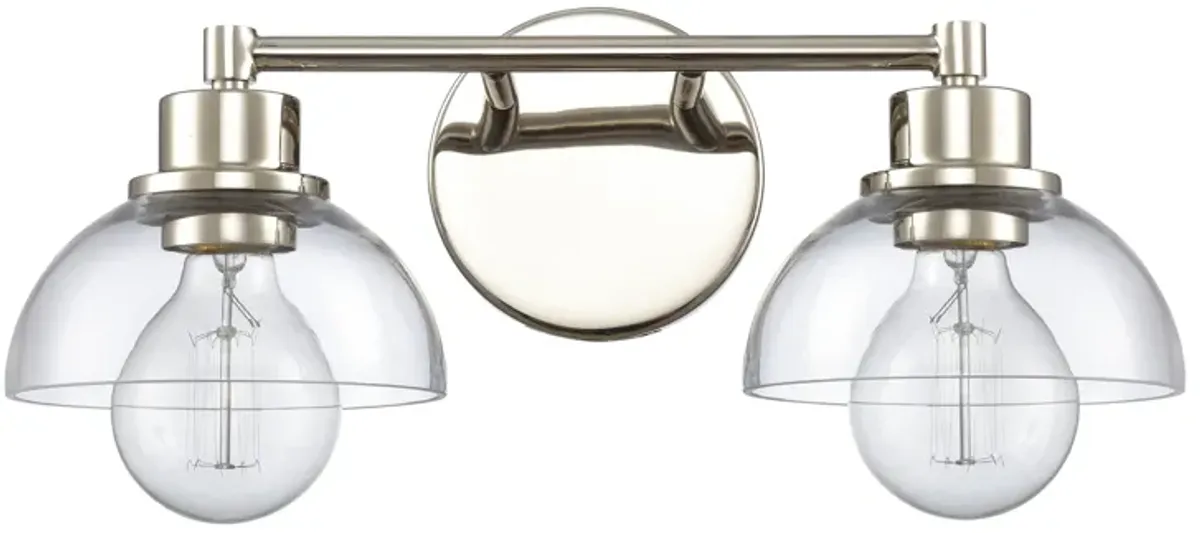 Julian 16'' Wide Silver 2-Light Vanity Light