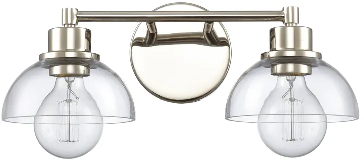 Julian 16'' Wide Silver 2-Light Vanity Light