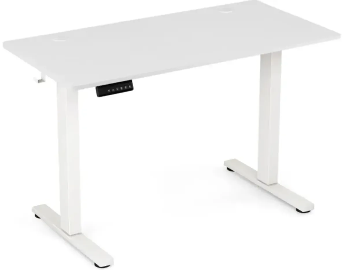 Hivvago Electric Standing Desk with 3 Memory Height Settings and 2 Hanging Hooks & Cable Management