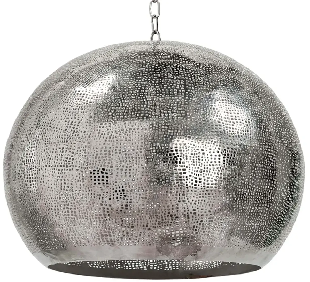 Pierced Metal Sphere Pendant