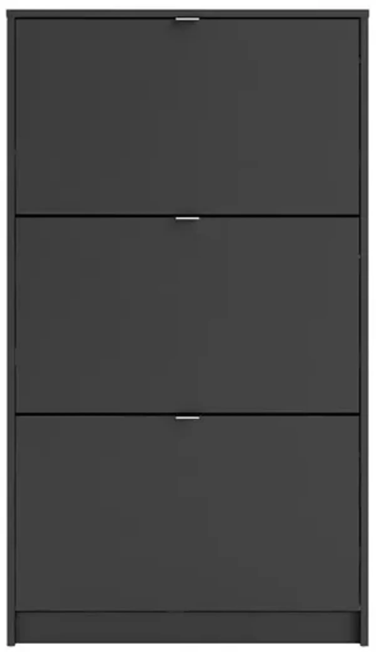 Tvilum Bright 3 Drawer Shoe Cabinet, Black Matte