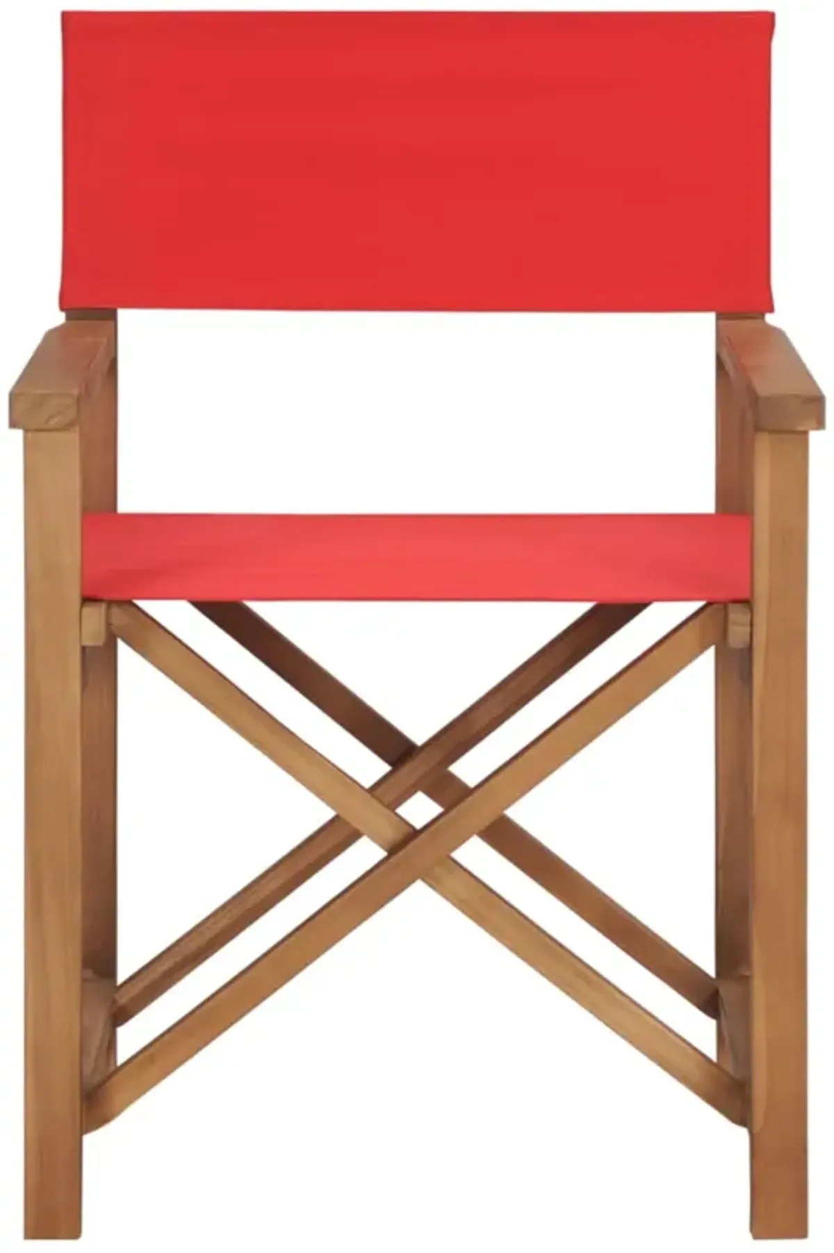 vidaXL Director's Chair Solid Teak Wood Red