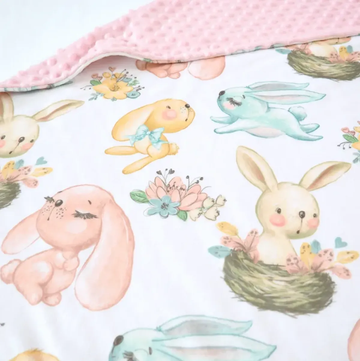 Honey Lemonade - Premium Baby & Toddler Minky Blanket (Bunnies)