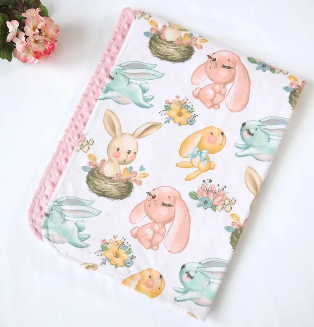 Honey Lemonade - Premium Baby & Toddler Minky Blanket (Bunnies)