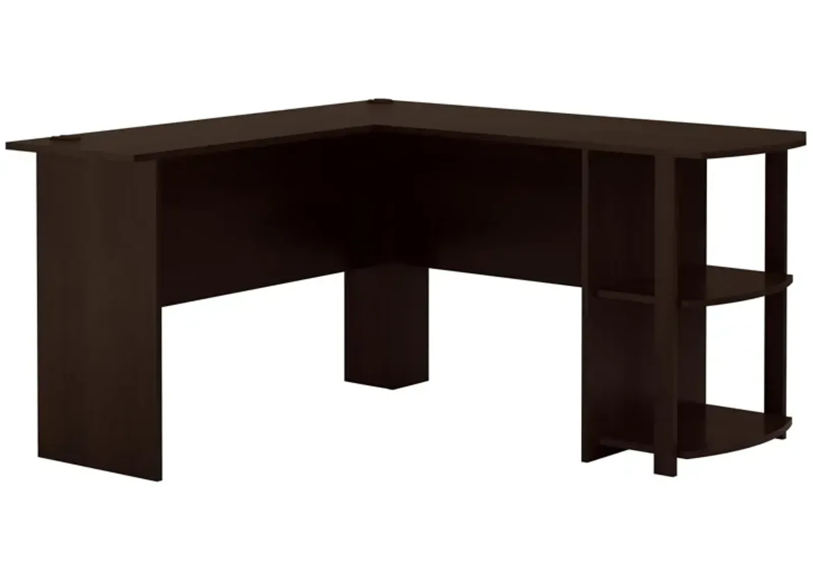 Dakota L Desk with Bookshelves