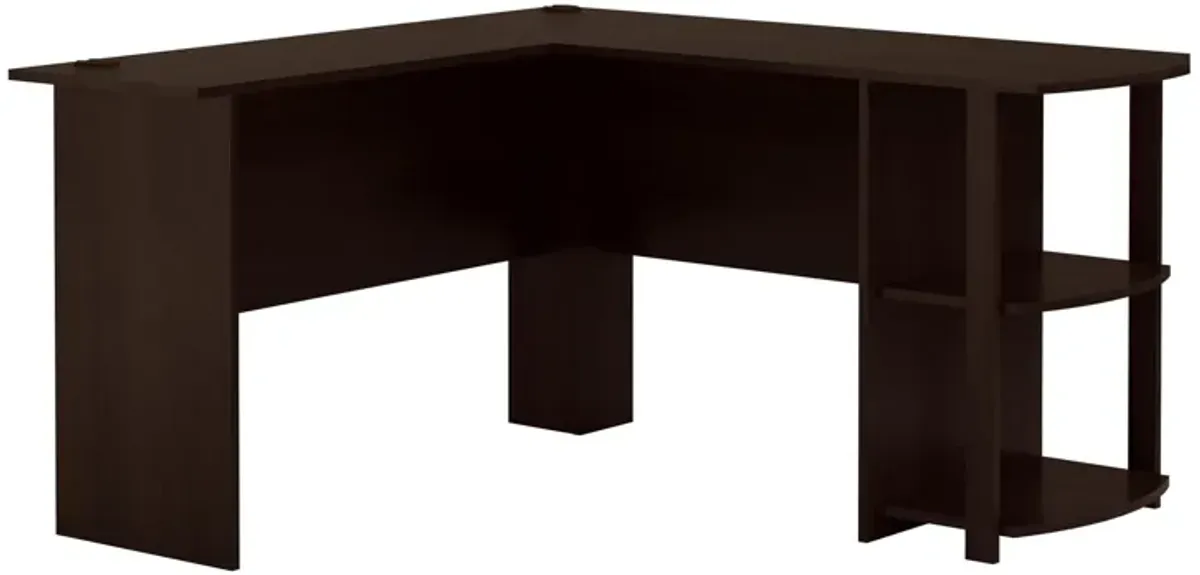 Dakota L Desk with Bookshelves