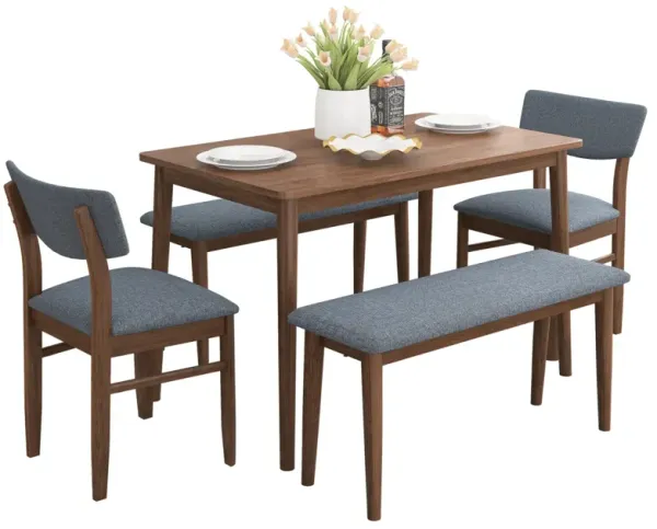 6-Seater Dining Set with Benches and Chairs