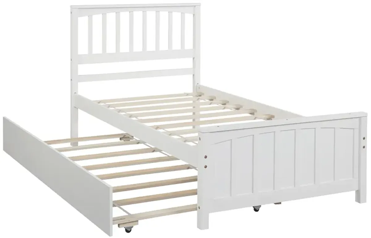 Merax Twin size Platform Bed with Trundle