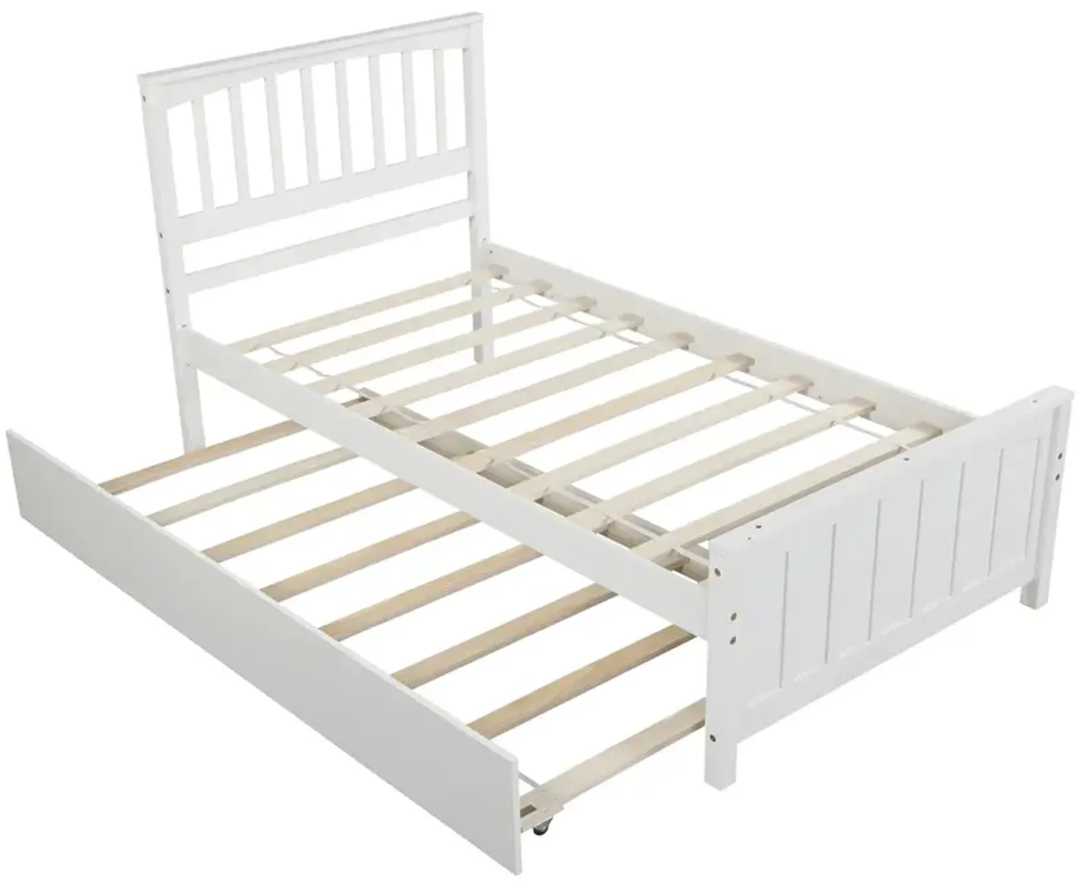 Merax Twin size Platform Bed with Trundle