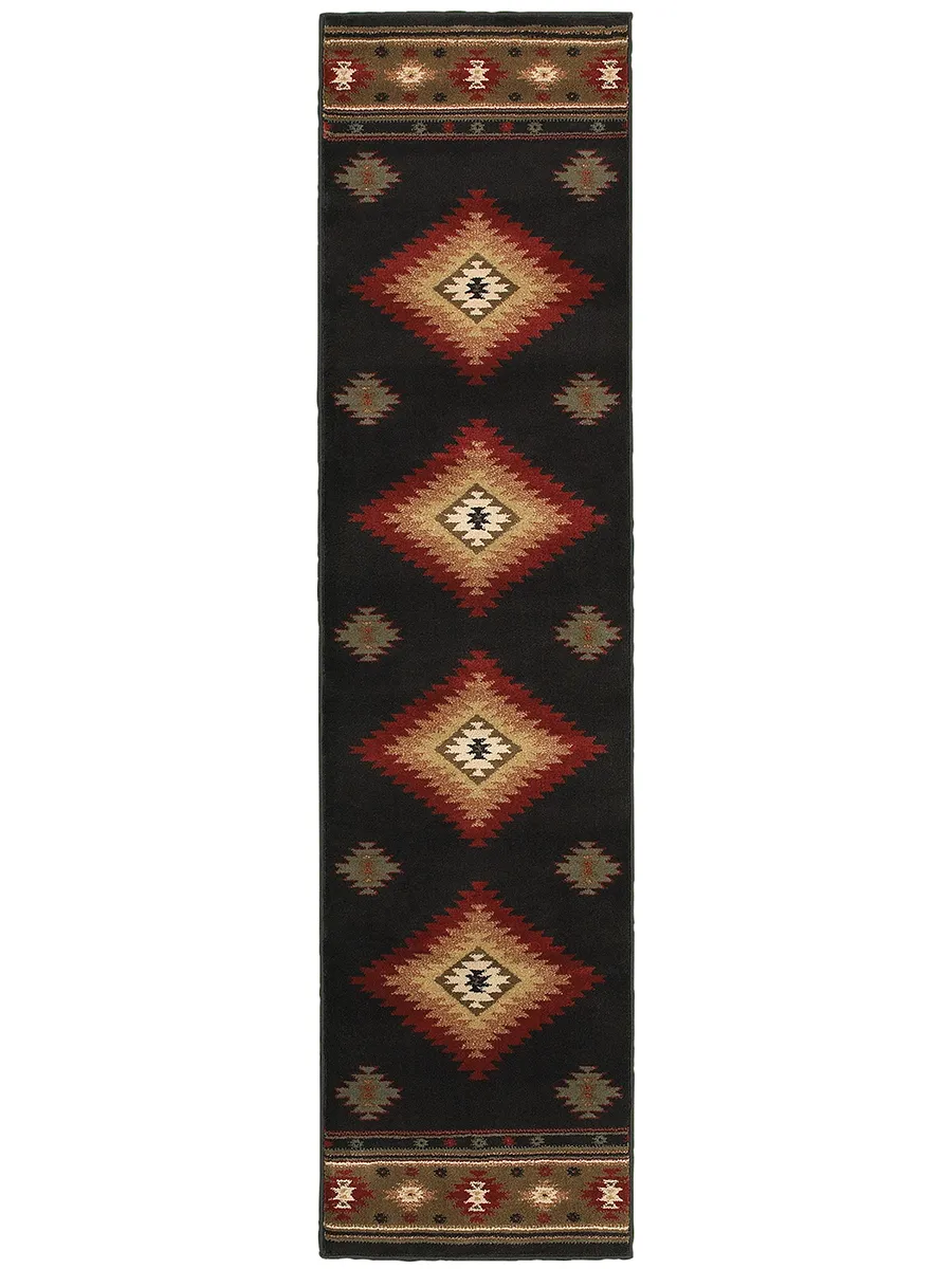 Hudson 1'10" x 7'6" Black Rug