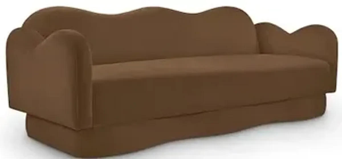 Meridian Furniture Bloom Saddle Velvet Sofa