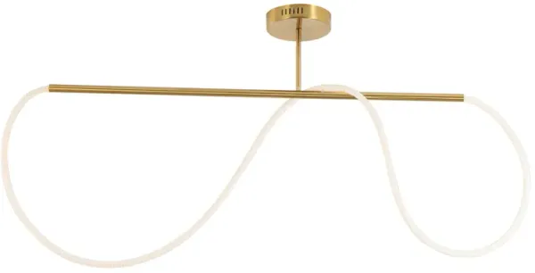 Alessio Contemporary Minimalist 360 Adjustable Silicone Neon Rope Dimmable Linear Integrated LED Flush Mount